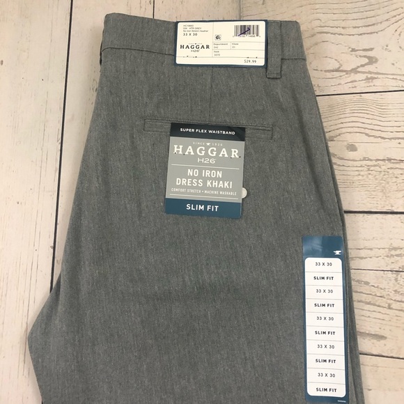 Haggar Other - Haggar H26 W33 x L30 Gray Slim Fit No Iron Khakis